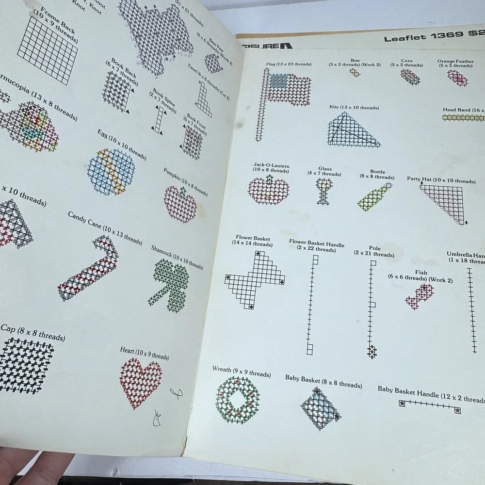 Vintage Plastic Canvas Pattern‎ Book Lot Magnets Pencil Toppers Bears Leisure